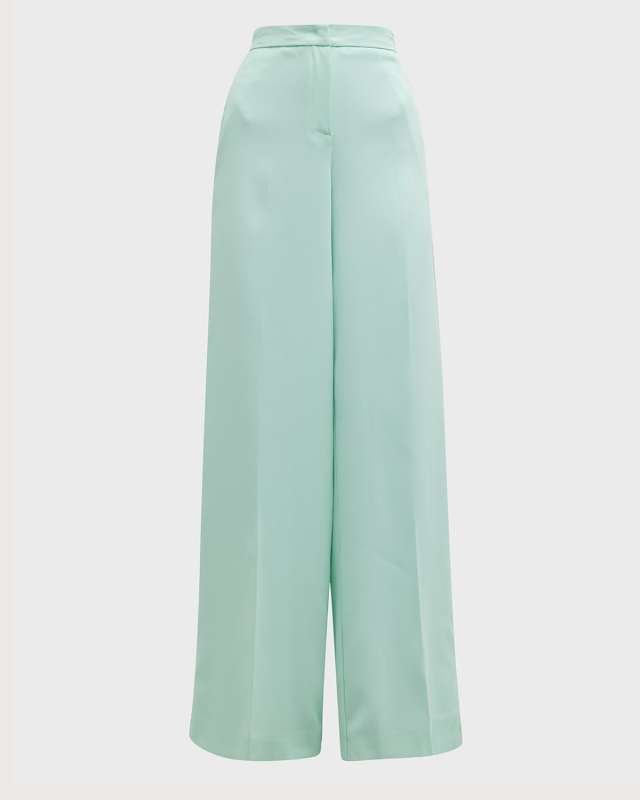 Pergamino Wide-Leg Crepe Pants